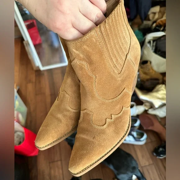 Sam Edelman for free people tan Winona ankle boots size 8.5 but run closer to 9 - Picture 6 of 9